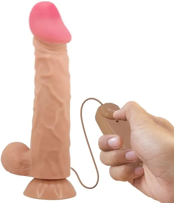 PRETTY LOVE - SLIDING SKIN SERIES REALISTISCHER DILDO MIT SLIDING SKIN SAUNAPF FERNBEDIENUNG FLEISCH 24 CM