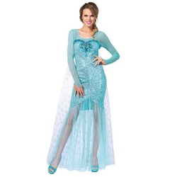 Leg Avenue Kostüm Schneeprinzessin, Märchenhaftes Outfit mit funkelndem Dekor blau M