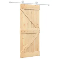 VidaXL Schiebetür mit Beschlag 85x210 cm Massivholz Kiefer