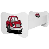 Feldmann-Wohnen Kinderbett Gonzalo 80 x 160 cm Holz rot-schwarz