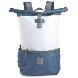 360° Taschen Lotse Wickelrucksack weiß / blau