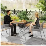 Outsunny Gartenstuhl 57 x 57 x 84 cm dunkelgrau 2 St.