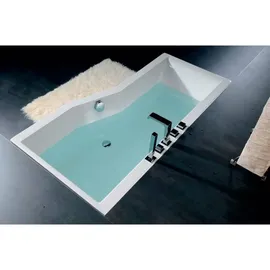 Polysan TIGRA asymmetrische Raumsparbadewanne 170 x 80 cm (1-tlg) schwarz
