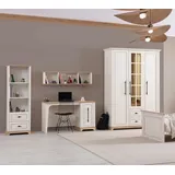 JVmoebel Beiger Jugendzimmer Set Modernes Schlafbett, Schreibtisch Schrank,