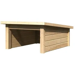 Karibu Woodfeeling Rasenmähroboterhaus 2 - 19 mm-naturbelassen
