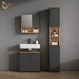livinity Waschbeckenunterschrank Ronco 60 x 59 x 30 cm Anthrazit