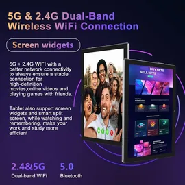 ziovo Tablet 10" 5G (2023) 12 GB RAM 128 GB Grau