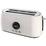 Cecotec Digitaler Toaster ClassicToast 15000 Beige Extra Double, 1500 W, Kapazität für 4 Scheiben Brot, 2 extra breite Langschlitze, 3 Funktionen, LED-Licht, Inklusive oberer Halterungen