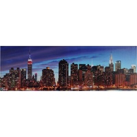 MCW LED-Bild, Leinwandbild Wandbild Leuchtbild, Timer MVG-zertifiziert ~ 100x50cm New York, flackernd