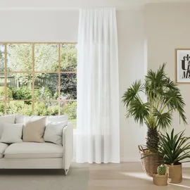 Neutex for you! Vorhang NEUTEX FOR YOU "NURO", weiß, B:139cm H:245cm, Polyester, Gardinen, Bouclé-Optik, criss-cross Struktur, Stickmuster