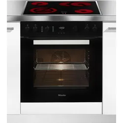 MIELE Elektro-Herd-Set "H2455E OBSW mit KM 6003 LPT", A+ (A+++-D), schwarz (obsidianschwarz), Herdsets, PerfectClean Ausstattung, EasyControl Bedienung