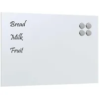 VidaXL Magnettafel Wandmontage Weiß 60x40 cm Hartglas