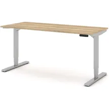 Assmann Electronic Schreibtisch Y-Line Eiche Natura / Silber