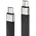conecto USB-C auf USB-C Daten- und Ladekabel Pigtail - USB4 Gen 3x2, 100W PD - schwarz - 0,13m