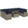 vidaXL Gartensofa-Set 10-tlg. grau Polyrattan