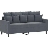 vidaXL 2-Sitzer-Sofa Dunkelgrau 140 cm Samt