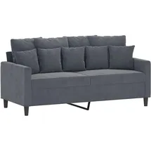 vidaXL 2-Sitzer-Sofa Dunkelgrau 140 cm Samt