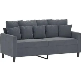 vidaXL 2-Sitzer-Sofa Dunkelgrau 140 cm Samt