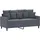 vidaXL 2-Sitzer-Sofa Dunkelgrau 140 cm Samt