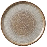 6x Pizzateller Kreta, ⌀330mm, Braun, Porzellan