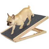 Hunderampe Auto Klappbar Hundetreppe Holz: Tragbare Katzen Rampe Hunde Rampe Höhenverstellbar Auffahrrampe Hundetreppe für Kleine und Große Hunde Hochbett (M-70 x 34 cm)