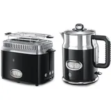 Russell Hobbs Wasserkocher + Toaster Retro schwarz