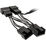 Kolink 1-4 PWM Lüfter Splitterkabel - 4x PC-Lüfter Buchse 4pol.] 0.35 m Schwarz