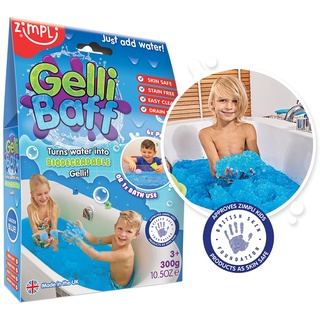 Zimpli Kids 5143blue 1 Bath Pack or 6 Play Uses Verwandeln Sie Wasser in Bunte GOO Sensorisches und Badespielzeug für Kinder, Einzeln, blau, 300 g (Pack of 1)