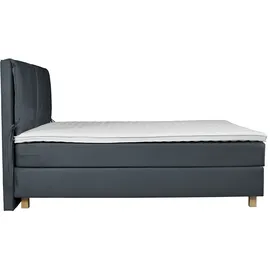Home Affaire Boxspringbett »Nele« inkl. Topper im schlichtem Design blau