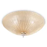 Ideal Lux Deckenleuchte Shell, amberfarben, Glas, 50 cm