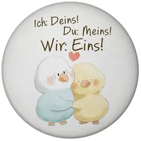 Speecheese Magnet aus Buchenholz Kühlschrankmagnete mit Sprüchen Ich Deins