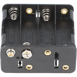 goobay Batteriehalter für 8x Mignon mit Druckknopf für Serienschaltung – Batterie Halterung Elektronik (Kunststoff)