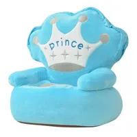 vidaXL Kindersofa Kindersessel Stoffsessel Sitzkissen Thron Plüschsessel Minisessel Prin blau