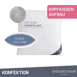 SPESSARTTRAUM Federkissen FIRST CLASS 40 x 80 cm Weiß