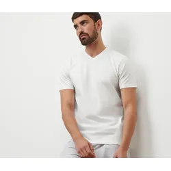 Tchibo - 2 T-Shirts mit V-Ausschnitt - Herren - Gr. M - weiß