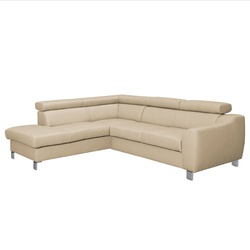 Ecksofa Aspen Leder Beige