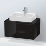 Duravit L-Cube 82x54,7cm, sw hgl, für Konsole, 1 Auszug