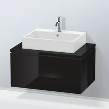Duravit L-Cube 82x54,7cm, sw hgl, für Konsole, 1 Auszug