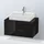 Duravit L-Cube 82x54,7cm, sw hgl, für Konsole, 1 Auszug