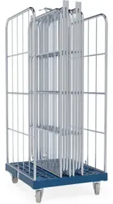 HMH rolltainer® Rollplatte 1350 Stecksystem blau 724 x 815 mm 2-seitig