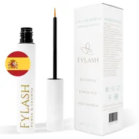 Fylash Wimpernserum für Wimpernwachstum | Ohne Prostaglandine | 5ml Wimpern Booster für 4 Monate | Natürliche Stärkung für Wimpern & Augenbrauen | Inkl. Messskala & Guides