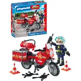 Playmobil Action Heroes Feuerwehrmotorrad am Unfallort 71466