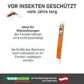 WINDHAGER Insektenschutz Plus Rahmen Fenster 100 x 150 cm Schwarz