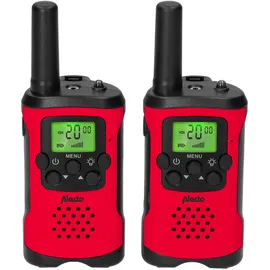 Alecto Walkie Talkie 2er Set für Kinder, 7 km Reichw., rot/schw.