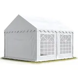 TOOLPORT Partyzelt 5 x 5 m weiß inkl. Seitenteile (5107)