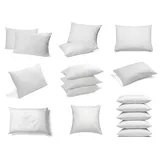sunnypillow Kopfkissen 80 x 80 cm Weiß
