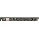 Gembird Eg-pdu-014-c14 1u Rack-steckdosenleiste 8 AC-Ausgänge, C14-Koppler, 3 m