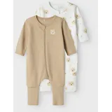 NAME IT Oxford Bear Schlafanzug 2 Einheiten Oxford Tan 12 Monate