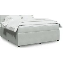 vidaXL Boxspringbett 180 x 200 cm Hellgrau