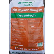 Bio Rasendünger organisch Beckmann Bio-Rasendünger NPK 9+3+6 organisch 20 Kg